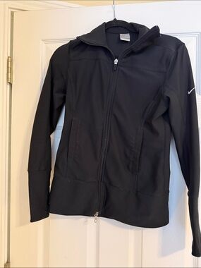 Nike Women’s Black Full-Zip Athletic Bomber Jacket